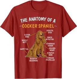 Funny Anatomy Of A Cocker Spaniel For Dog Lovers T-Shirt