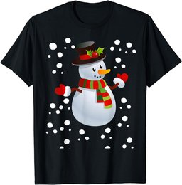 Snowman In The Snow Christmas T-Shirt