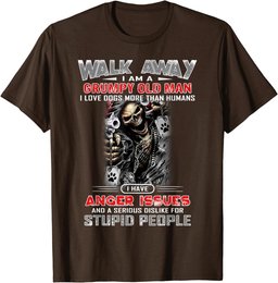 Walk Away I Am A Grumpy Old Man I Love Dogs More Than T-Shirt