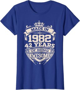 Vintage Made In 1982 42 Years Of Being Awesome Birthday Men T-Shirt