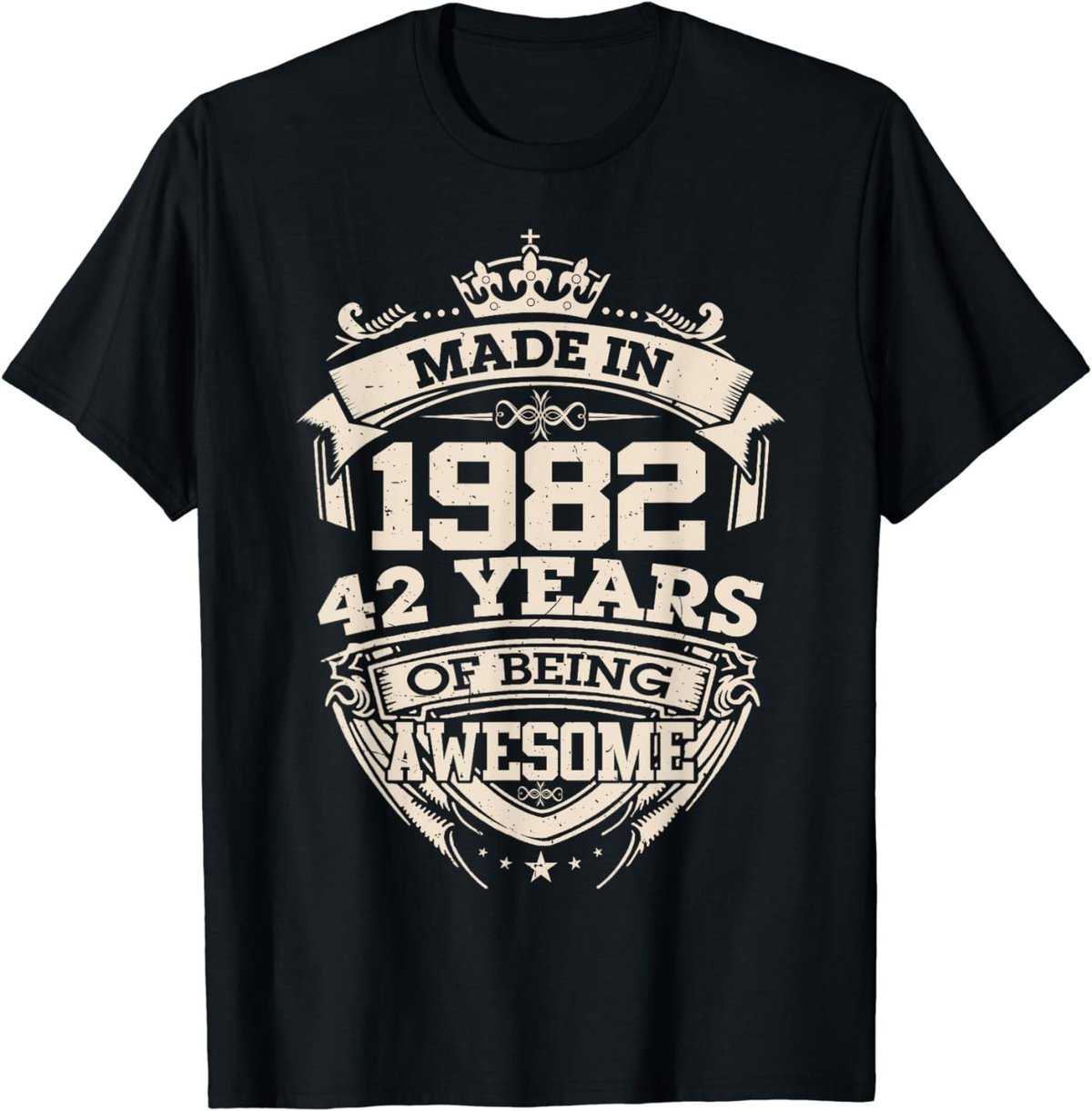 Vintage Made In 1982 42 Years Of Being Awesome Birthday Men T-Shirt