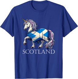 Scottish Pride Scotland Unicorn Scotland Flag Saltire T-Shirt