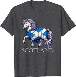 Scottish Pride Scotland Unicorn Scotland Flag Saltire T-Shirt