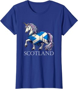 Scottish Pride Scotland Unicorn Scotland Flag Saltire T-Shirt