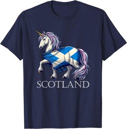 Scottish Pride Scotland Unicorn Scotland Flag Saltire T-Shirt