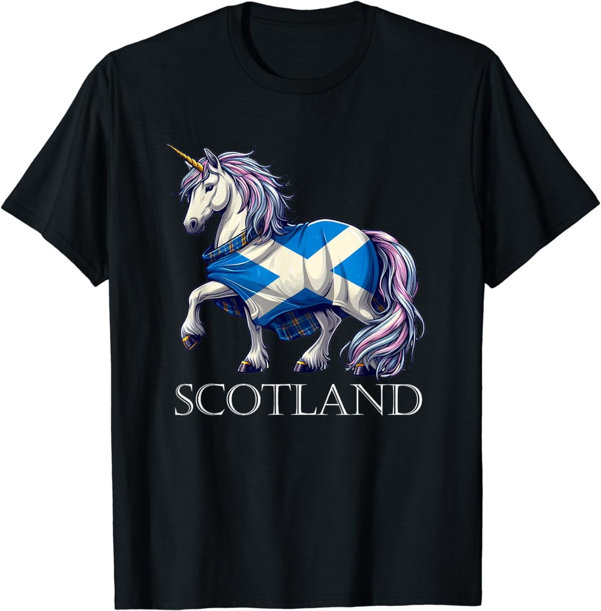 Scottish Pride Scotland Unicorn Scotland Flag Saltire T-Shirt
