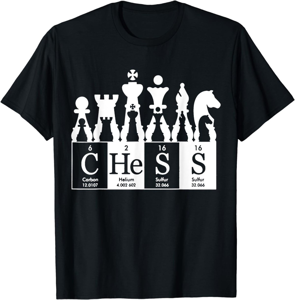 Chess sets periodic table elements t shirt gift for kids men T-Shirt