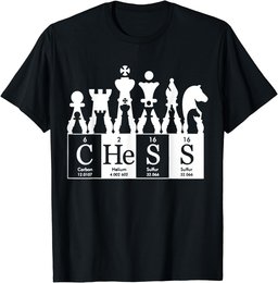 Chess sets periodic table elements t shirt gift for kids men T-Shirt