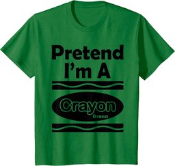 Pretend I'm A Crayon Green Funny Halloween Party Costume T-Shirt