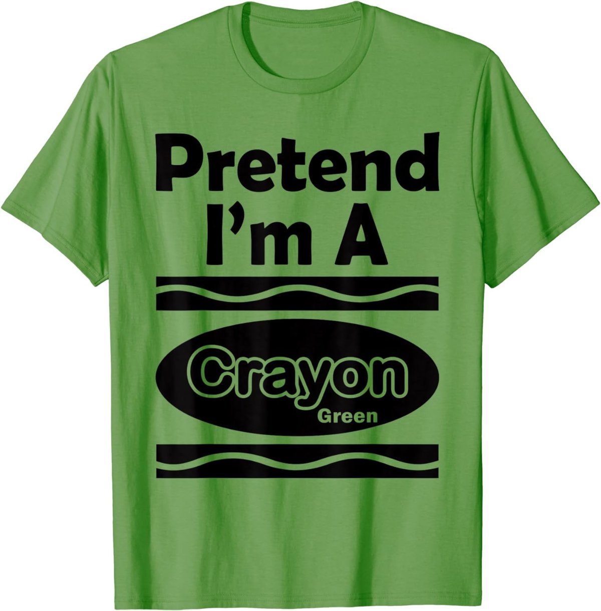 Pretend I'm A Crayon Green Funny Halloween Party Costume T-Shirt