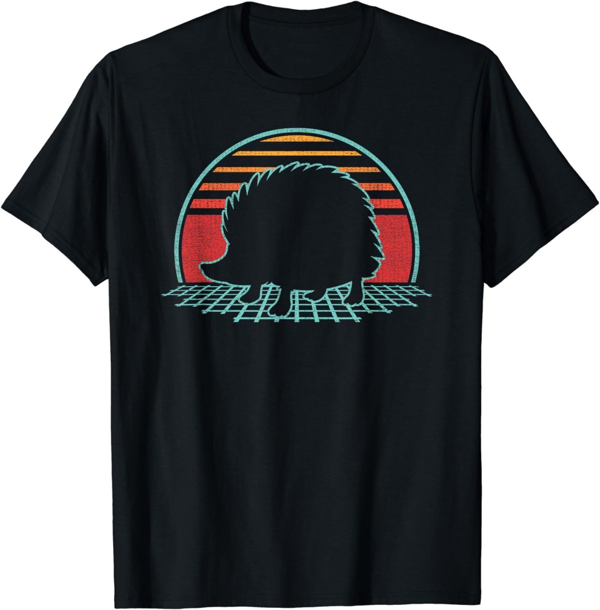 Hedgehog Retro Vintage 80s Style Animal Lover Gift T-Shirt