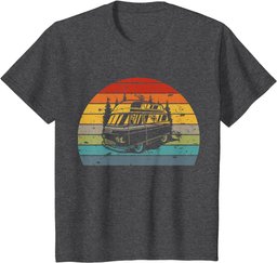 Campervan Woman Campervan Campsite Born Vintage Retro T-Shirt