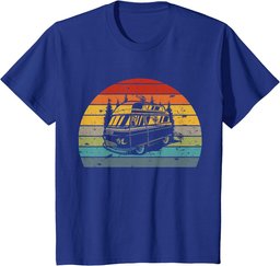 Campervan Woman Campervan Campsite Born Vintage Retro T-Shirt