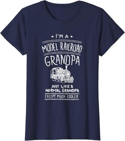 Mens Model Railroad Grandpa Train Shirt Father's Day Gift T-Shirt