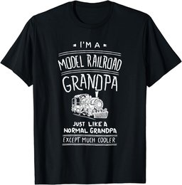 Mens Model Railroad Grandpa Train Shirt Father's Day Gift T-Shirt