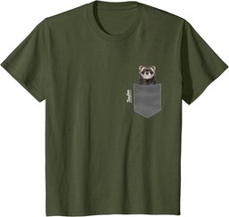 Ferret In Pocket - Ferret Lover Themed T-Shirt