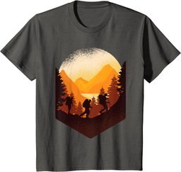 Hiking Mountaineering Forest Retro Vintage T-Shirt