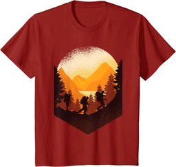 Hiking Mountaineering Forest Retro Vintage T-Shirt