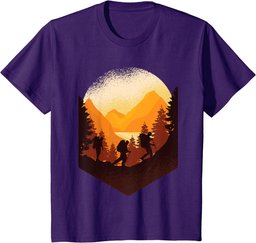 Hiking Mountaineering Forest Retro Vintage T-Shirt