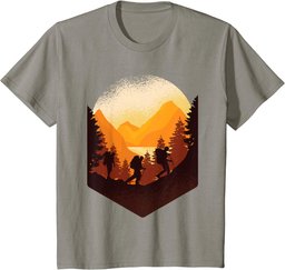 Hiking Mountaineering Forest Retro Vintage T-Shirt