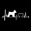 3D Schnauzer Heartbeat Dog Funny Car Sticker