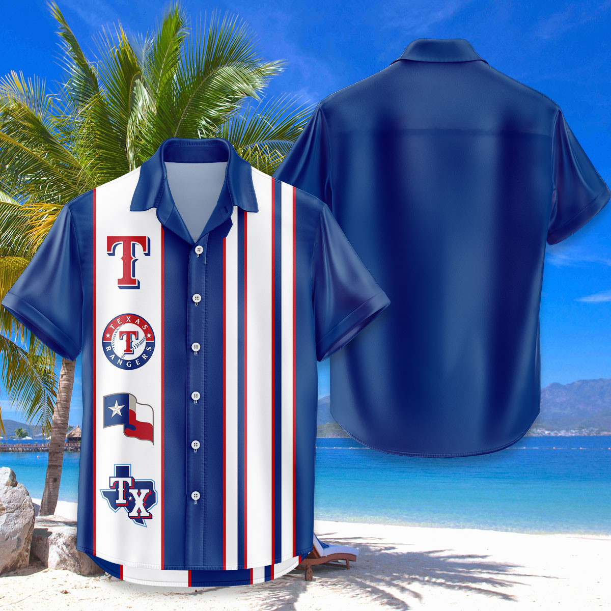 Texas Rangers Pattern Material Texas Rangers Hawaiian Shirt Pattern - Alohawai Store