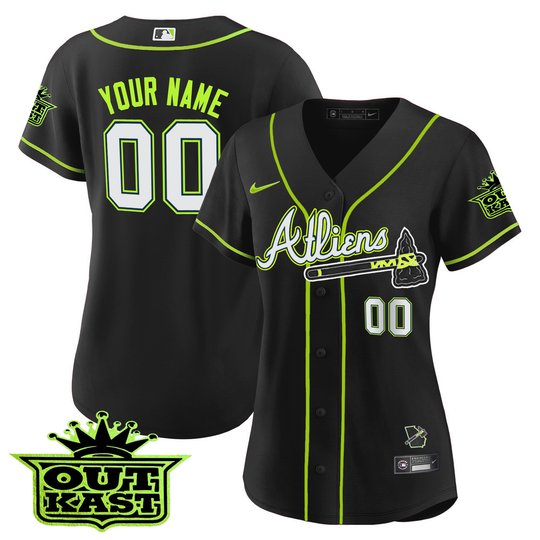 Atlanta Braves Atliens Cool Base Custom Jersey - All Stitched