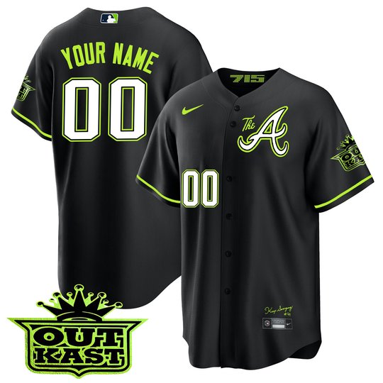 Atlanta Braves Atliens The A Baseball Custom Jersey - All Stitched