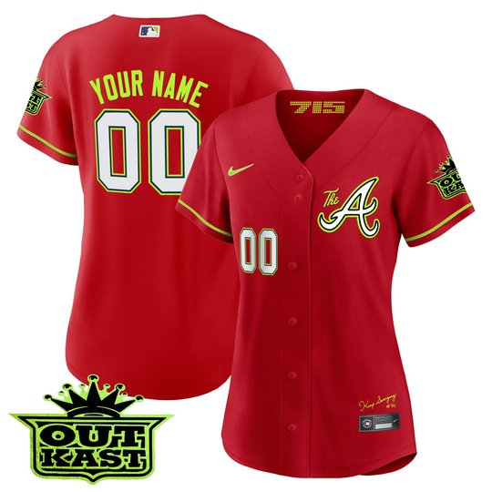 Atlanta Braves Atliens The A Baseball Custom Jersey - All Stitched