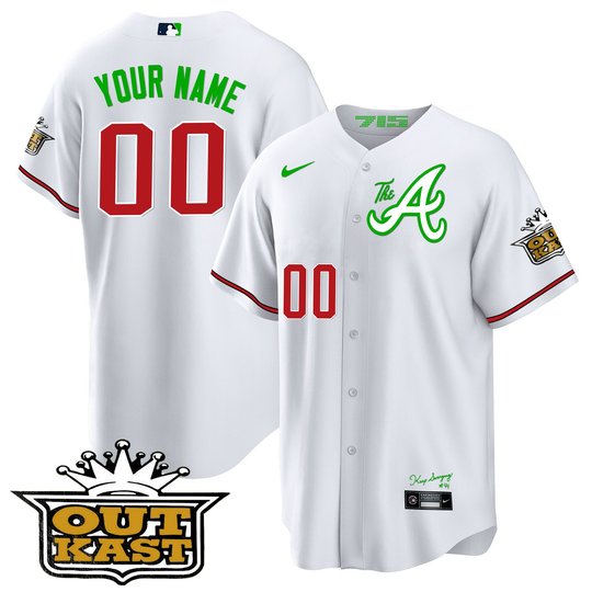 Atlanta Braves Atliens The A Baseball Custom Jersey - All Stitched