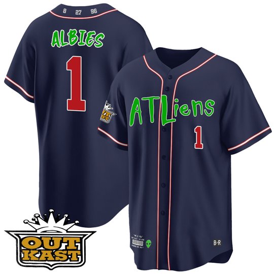 Men's Atlanta Braves Atliens Cool Base Jersey - All Stitched