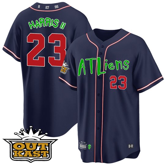 Men's Atlanta Braves Atliens Cool Base Jersey - All Stitched