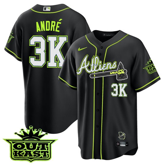 Men's Atlanta Braves Atliens Cool Base Jersey - All Stitched