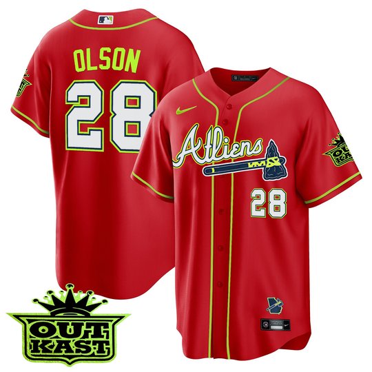 Men's Atlanta Braves Atliens Cool Base Jersey - All Stitched
