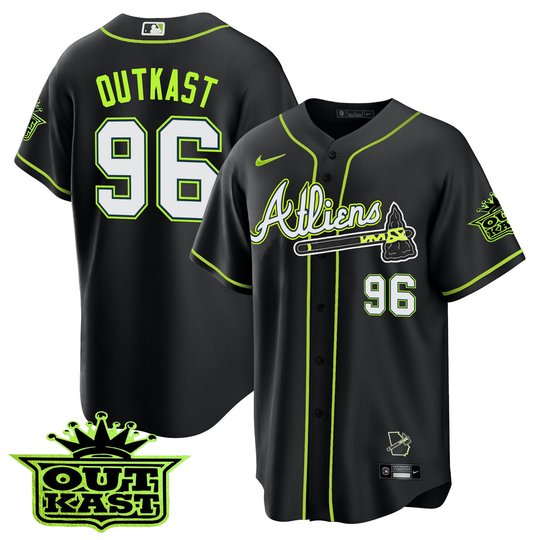 Men's Atlanta Braves Atliens Cool Base Jersey - All Stitched