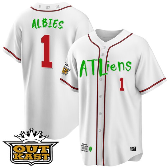 Men's Atlanta Braves Atliens Cool Base Jersey - All Stitched