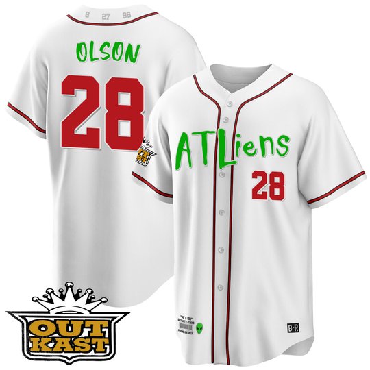 Men's Atlanta Braves Atliens Cool Base Jersey - All Stitched