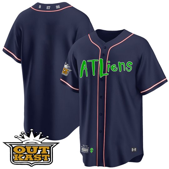 Men's Atlanta Braves Atliens Cool Base Jersey - All Stitched