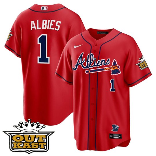 Men's Atlanta Braves Atliens Cool Base Jersey V2 - All Stitched