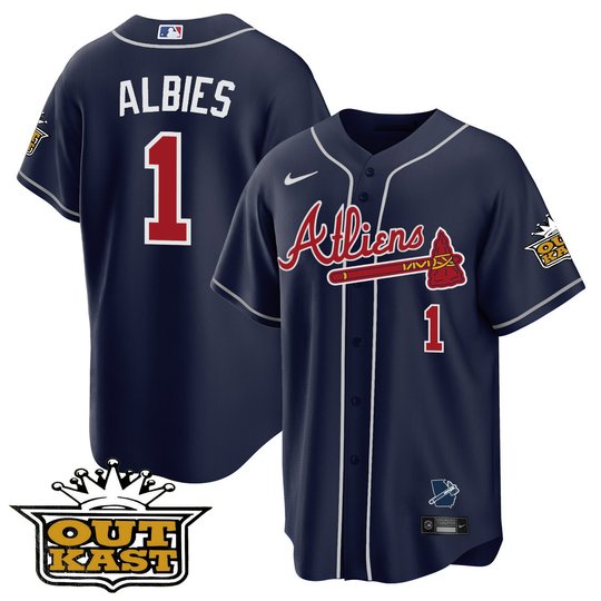 Men's Atlanta Braves Atliens Cool Base Jersey V2 - All Stitched