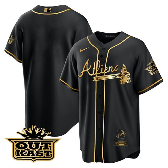 Men's Atlanta Braves Atliens Cool Base Jersey V2 - All Stitched