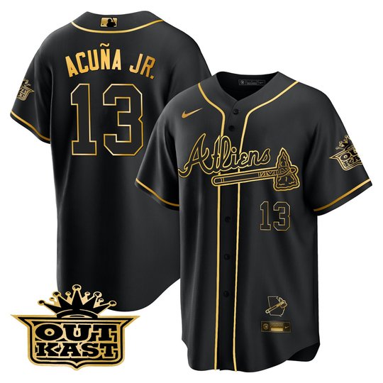 Men's Atlanta Braves Atliens Cool Base Jersey V2 - All Stitched