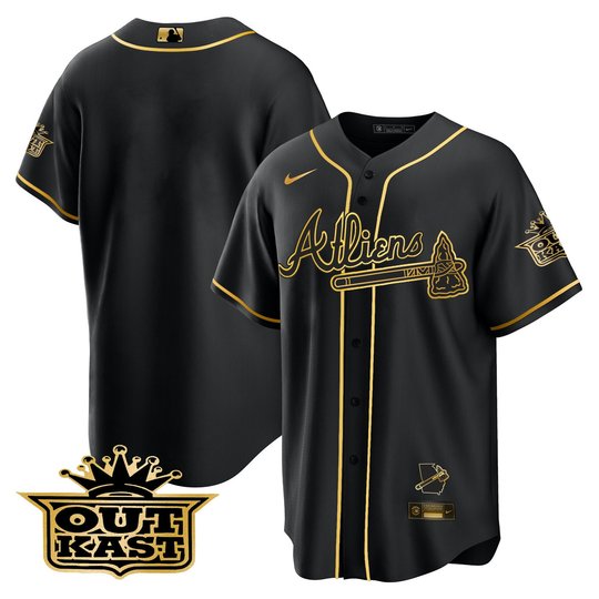 Men's Atlanta Braves Atliens Cool Base Jersey V2 - All Stitched