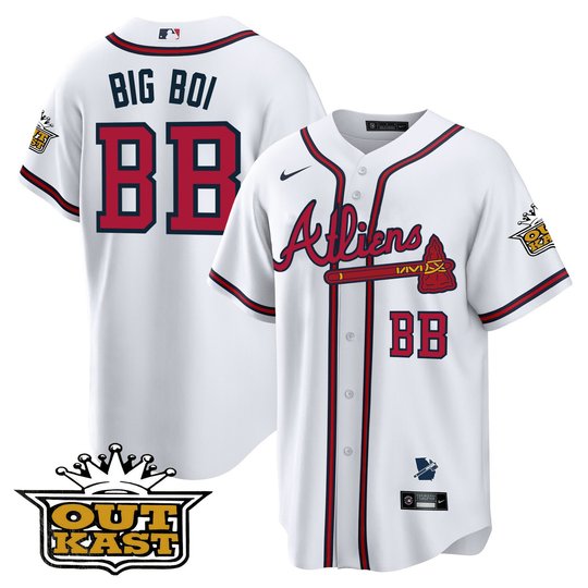 Men's Atlanta Braves Atliens Cool Base Jersey V2 - All Stitched