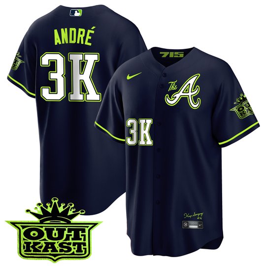 Men's Atlanta Braves Atliens The A Cool Base Jersey - All Stitched