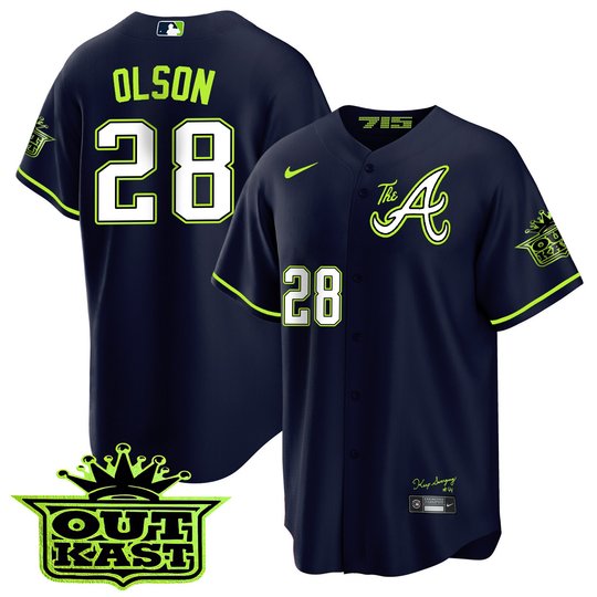 Youth's Atlanta Braves Atliens The A Cool Base Jersey - All Stitched