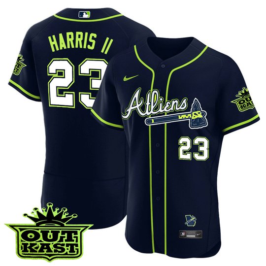Youth's Atlanta Braves Atliens Flex Base Jersey - All Stitched