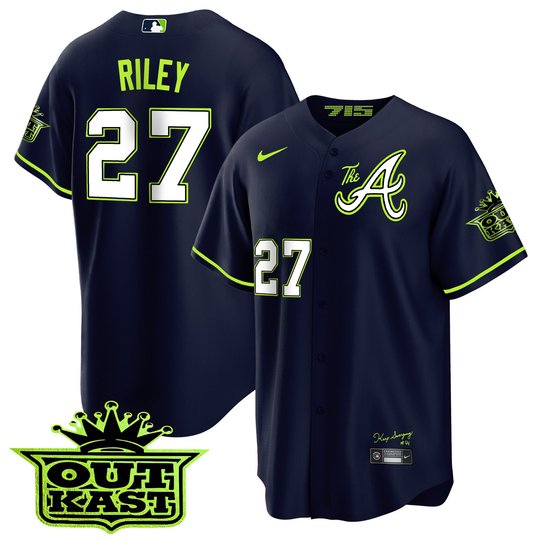 Youth's Atlanta Braves Atliens The A Cool Base Jersey - All Stitched