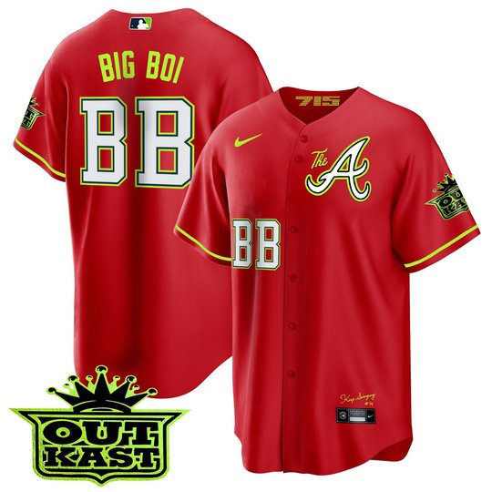 Youth's Atlanta Braves Atliens The A Cool Base Jersey - All Stitched