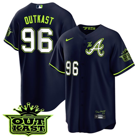 Youth's Atlanta Braves Atliens The A Cool Base Jersey - All Stitched